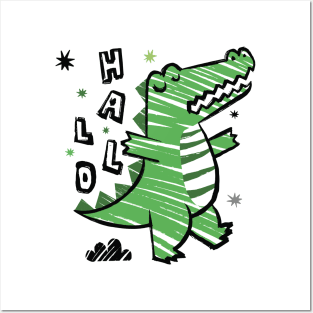 Cute crocodile Posters and Art